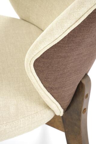 Стул HALMAR K583 бежевый/коричневый/орех