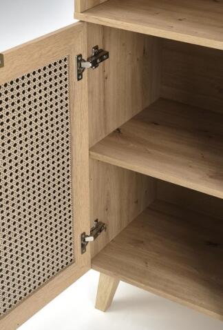 Стеллаж HALMAR BORNEO REG-1 дуб артизан/черный