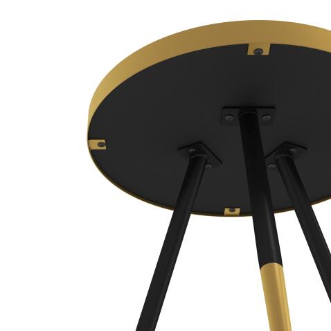 Стол журнальный Sheffilton SHT-CT28 черный/золото/черный муар