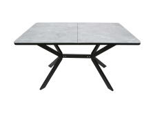 Стол ВВР Миллер Мрамор серый/черный №7, стекло ф/п 120-160/80