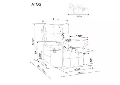 Кресло SIGNAL ATOS Raven 45 капучино