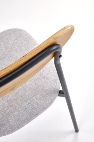 Комплект HALMAR DICKY (стол+ 4 стула) натуральный/черный/серый