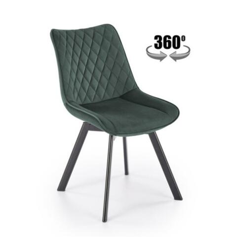 Стул HALMAR K520 темно-зеленый/черный, поворотный