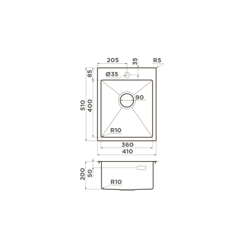 Кухонная мойка из нержавейки Omoikiri Akisame 41-IN нержавеющая сталь