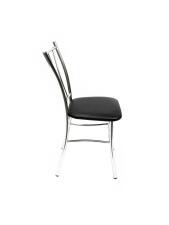 Стул ВВР Трилогия черный/хром, экокожа