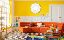 Стол журнальный SIGNAL LIVIA прозрачный/золотой, d80