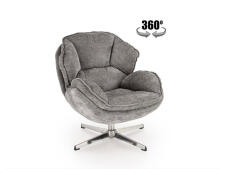 Кресло HALMAR GUIDO серый/хром