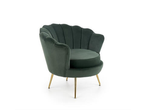 Кресло HALMAR AMORINITO темно-зеленый/золотой