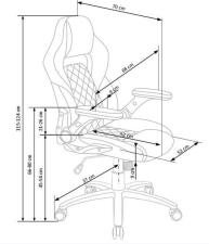 Кресло компьютерное HALMAR SONIC черный/светло-серый