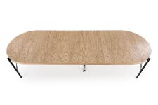 Стол обеденный HALMAR INFERNO дуб натуральный/черный 100-300/100