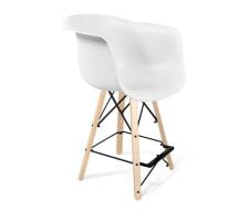 Стул полубарный Sheffilton SHT-ST31/S80-1 белый/прозрачный лак/черный