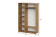 Шкаф SV-МЕБЕЛЬ (МС Милан К) Дуб Золотой/Белый/Белый Матовый, трехстворчатый