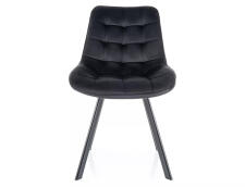 Стул SIGNAL MONTI Velvet Bluvel 19 черный/черный, поворотный