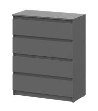 Комод NN Мебель (МС Денвер К) Графит серый, 4 ящ.
