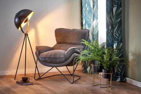 Кресло HALMAR VOLKER темно-серый/черный