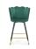 Стул барный HALMAR H106 темно-зеленый/черный/золотой