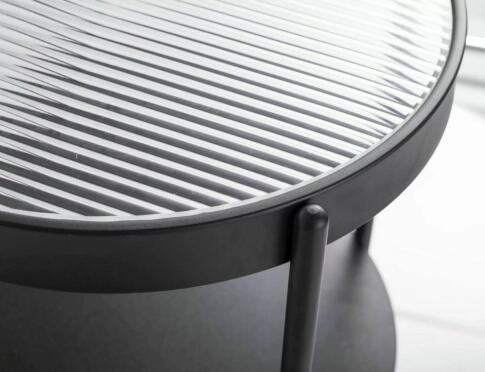 Стол журнальный SIGNAL LAGUNA A белый/черный, 45/48