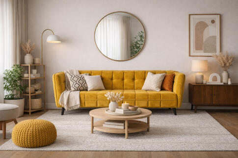 Диван SIGNAL CASTELLO 3 Velvet Bluvel 68 карри/венге