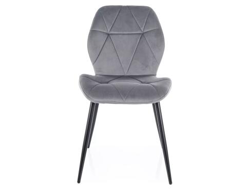 Стул SIGNAL RICK Velvet Bluvel 14 серый/черный