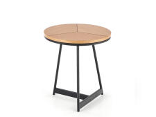 Стол журнальный HALMAR KARIDA-S дуб натуральный/черный, 45/40
