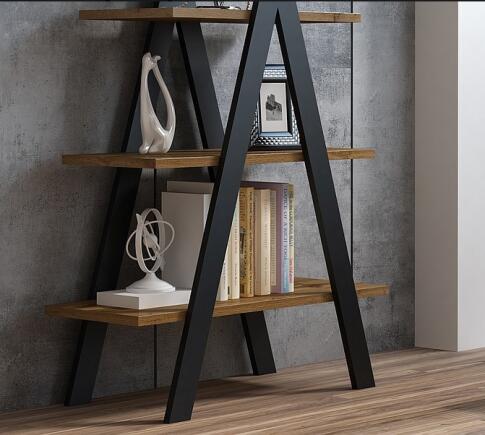 Стеллаж SIGNAL TIPI дуб вотан/черный, 136/80/30