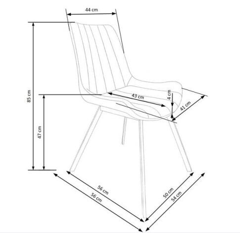 Стул HALMAR K279 серый/черный