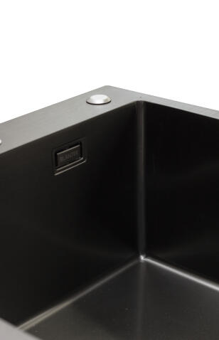 Кухонная мойка из нержавейки BLANTEK LS-5050B Nano black (+ 500B40B)