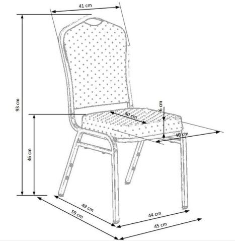 Стул HALMAR K66  желтый/бордовый