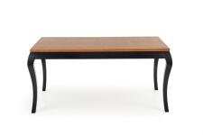 Стол обеденный HALMAR WINDSOR дуб темный/черный 160-240/90