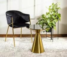 Стул SIGNAL BONO Velvet Bluvel 19 черный/золотой