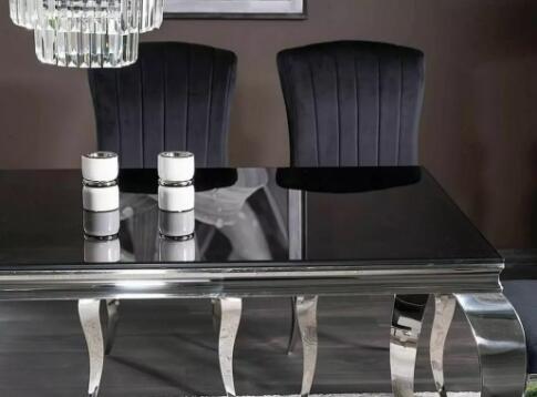 Стол обеденный SIGNAL PRINCE черный/хром 180/90