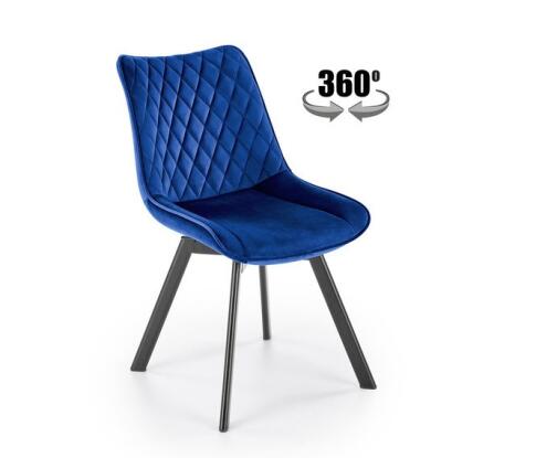 Стул HALMAR K520 синий/черный, поворотный