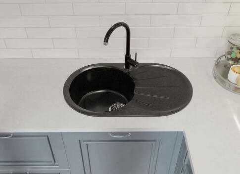 Кухонная мойка GRANFEST RONDO R-750L черный