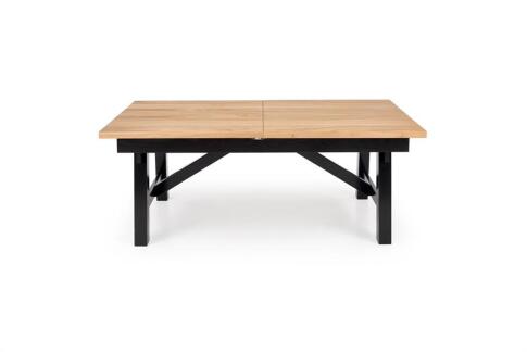 Стол обеденный HALMAR FIESTA дуб натуральный/черный 200-280/100