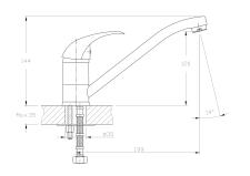 Смеситель для кухни GRANFEST QUARZ Z-3321 черный