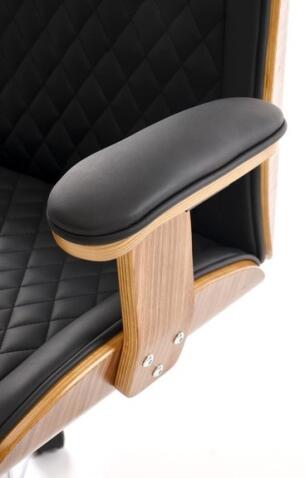 Кресло компьютерное HALMAR TIMBER черный/орех