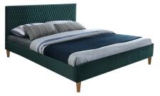 Кровать SIGNAL AZURRO Velvet Bluvel 78 зеленый/дуб 160/200
