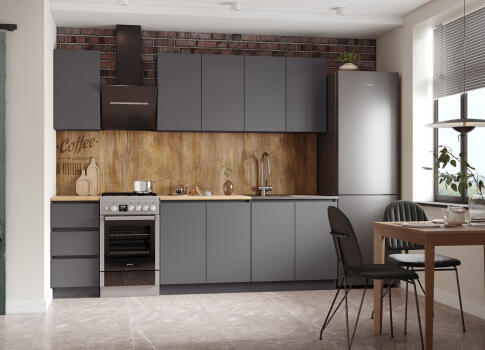 Кухонный гарнитур ДСВ Мори (2,0 м) Графит