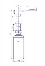 Дозатор для жидкого мыла BLANTEK ZK-01-BK черный матовый