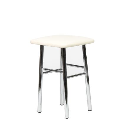 Табурет ВВР Классик ваниль/хром, экокожа