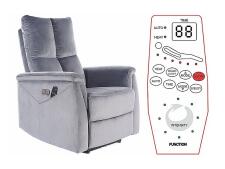 Кресло SIGNAL NEPTUN M Velvet Bluvel 14 раскладное электрическое, серый