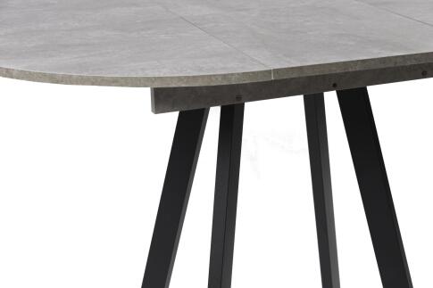 Стол ВВР Элип Камень светлый/черный профиль, ЛДСП