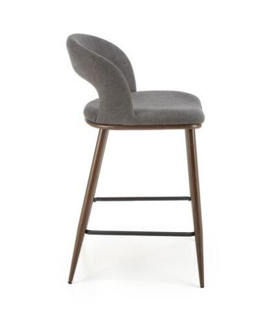 Стул барный HALMAR H114 серый/ореховый