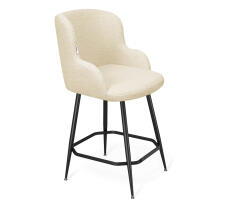 Стул полубарный Sheffilton SHT-ST39/S148-1 бежевый/черный муар