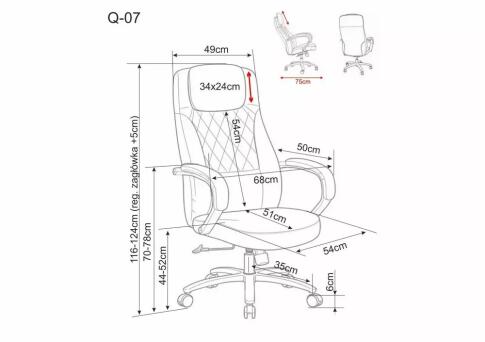 Кресло компьютерное SIGNAL Q-07 черный/хром