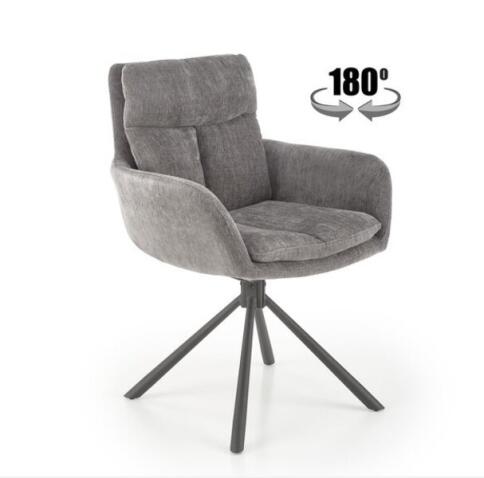 Стул HALMAR K495 серый/черный, поворотный