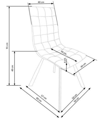Стул HALMAR K280 коричневый/черный