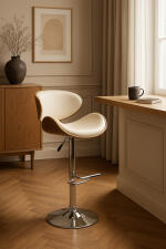 Стул барный HALMAR H44 орех/крем
