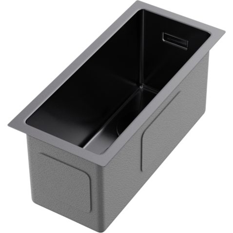 Кухонная мойка из нержавейки Omoikiri Taki 20-U/IF-GM вороненая сталь