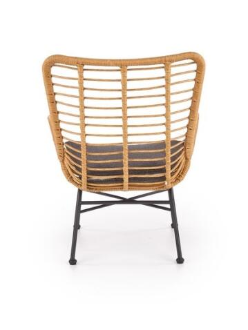 Кресло HALMAR IKARO натуральный/серый